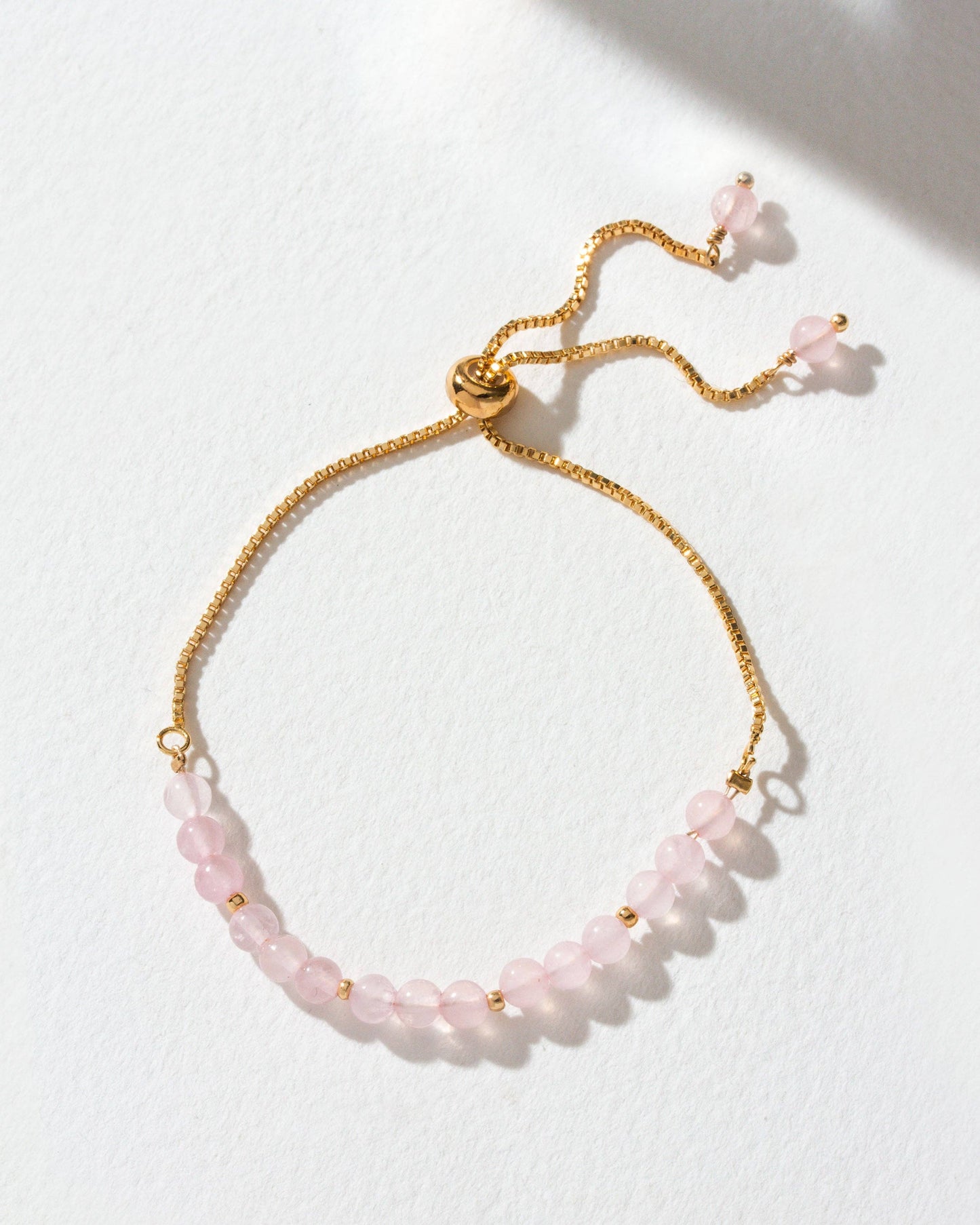 Blush Gemstone Adjustable Bracelet