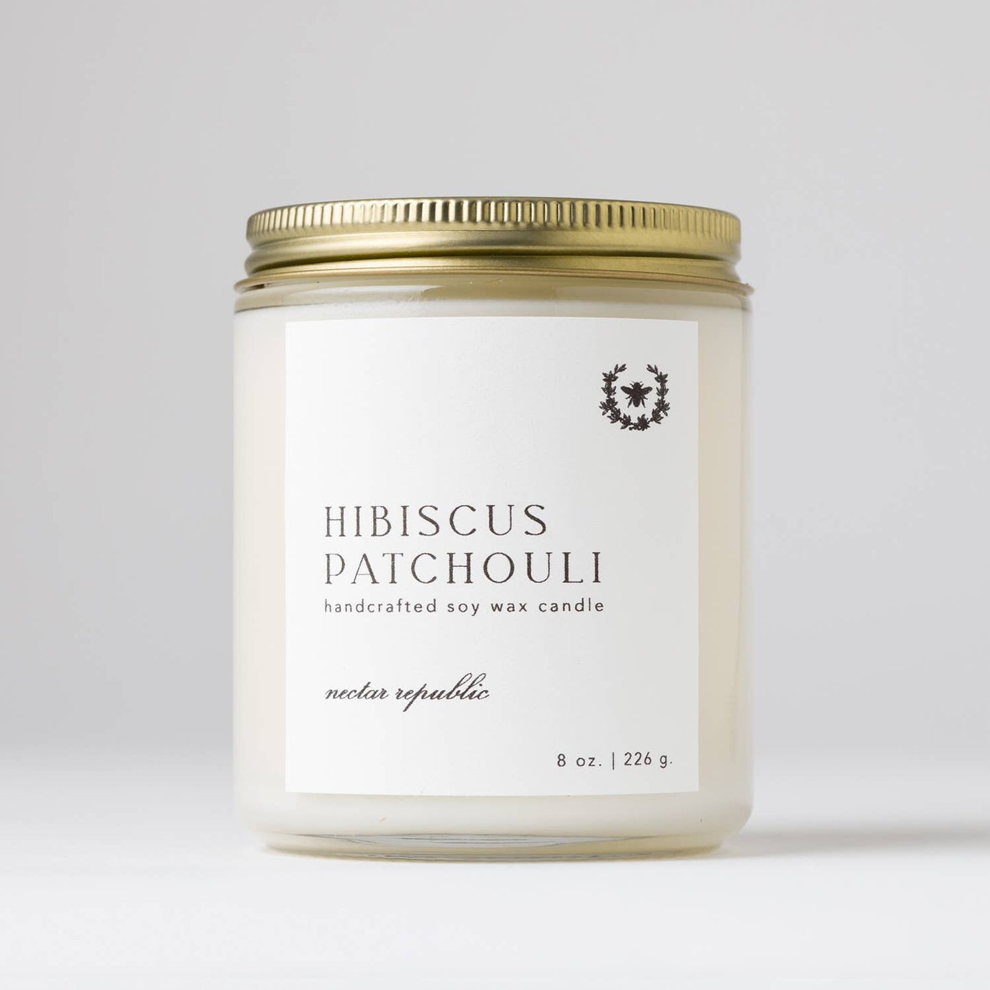 Hibiscus + Patchouli : Jar Soy Candle
