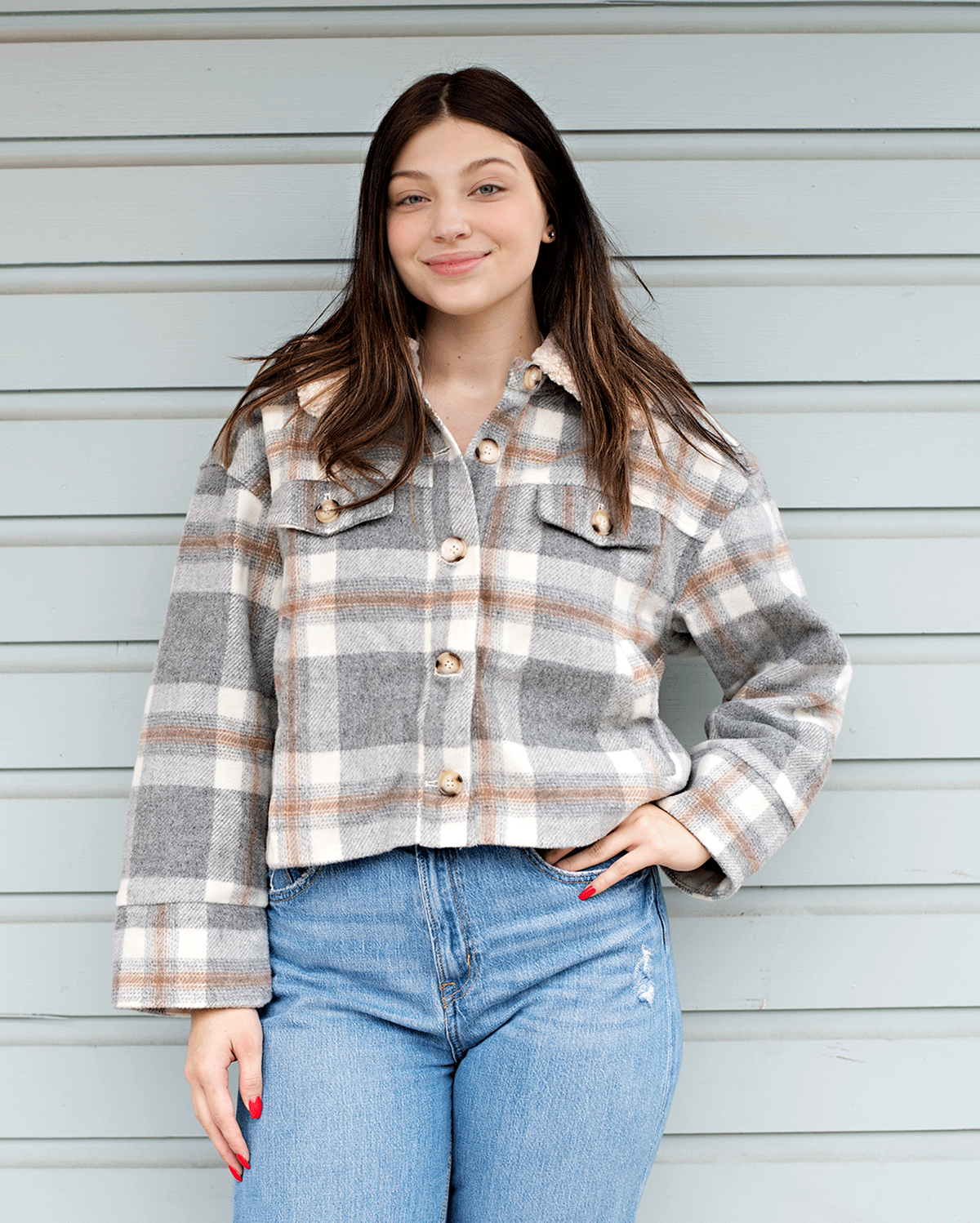 Willow Cropped Plaid Jacket